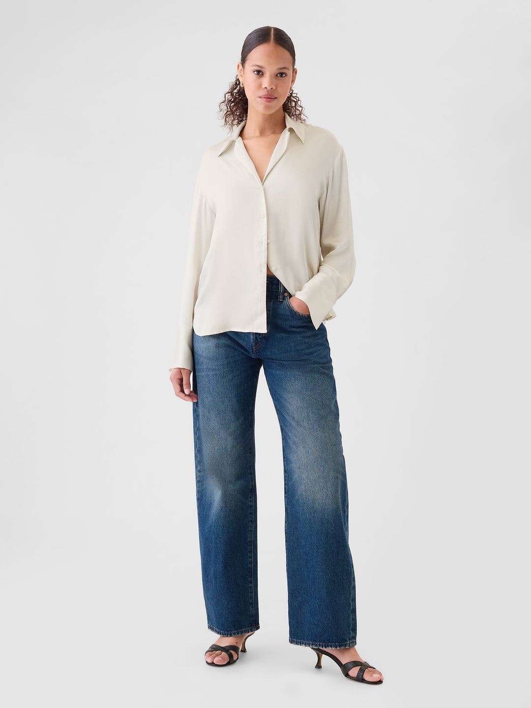 Gap Satin Relaxed Shirt