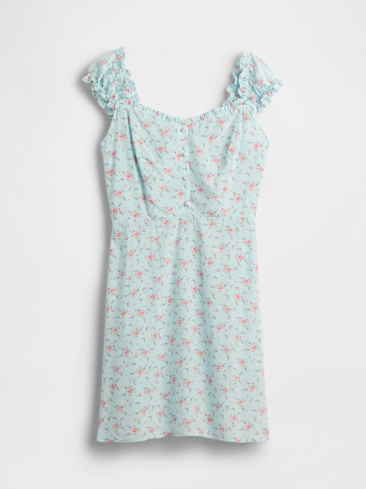 Gap Puff-Sleeve Sweetheart Mini Dress