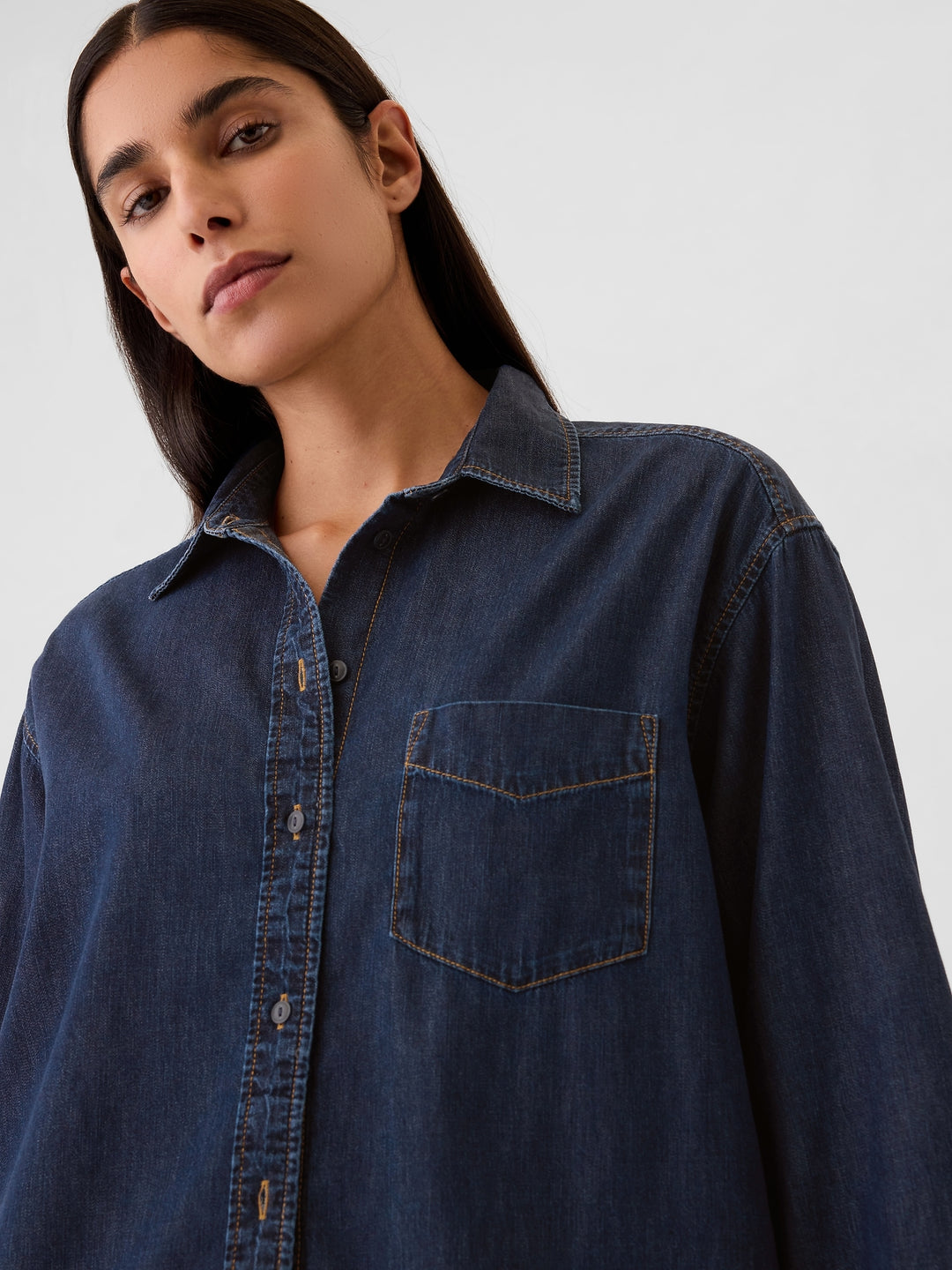 Gap Chambray Denim Big Shirt