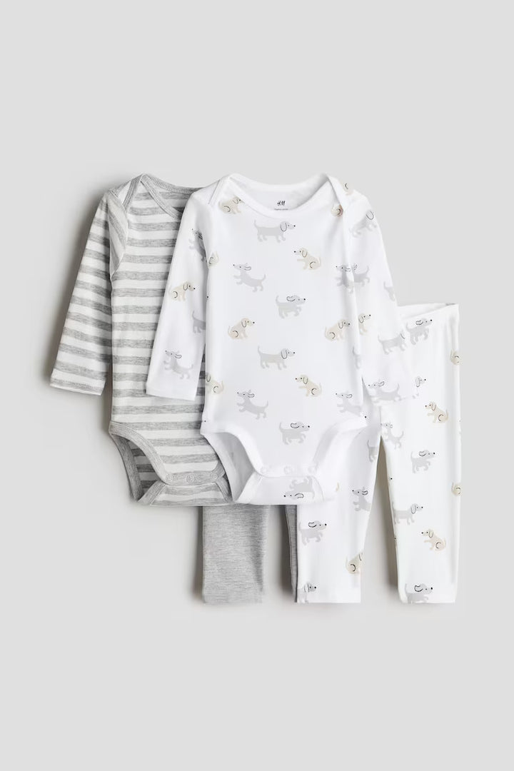 H&M 4-PIECE COTTON JERSEY SET