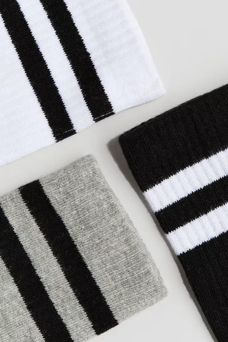 H&M 5-PACK RIBBED SOCKS