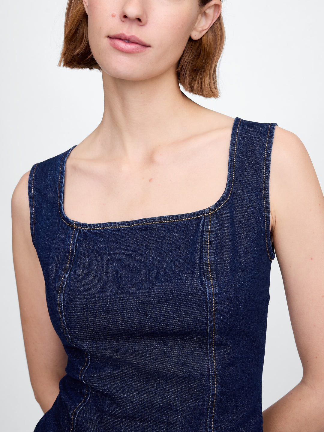 Gap Square-Neck Denim Top