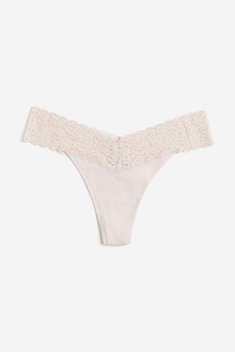 H&M 10-PACK LACE THONG BRIEFS