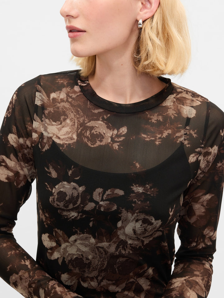 Gap Mesh Midi Dress