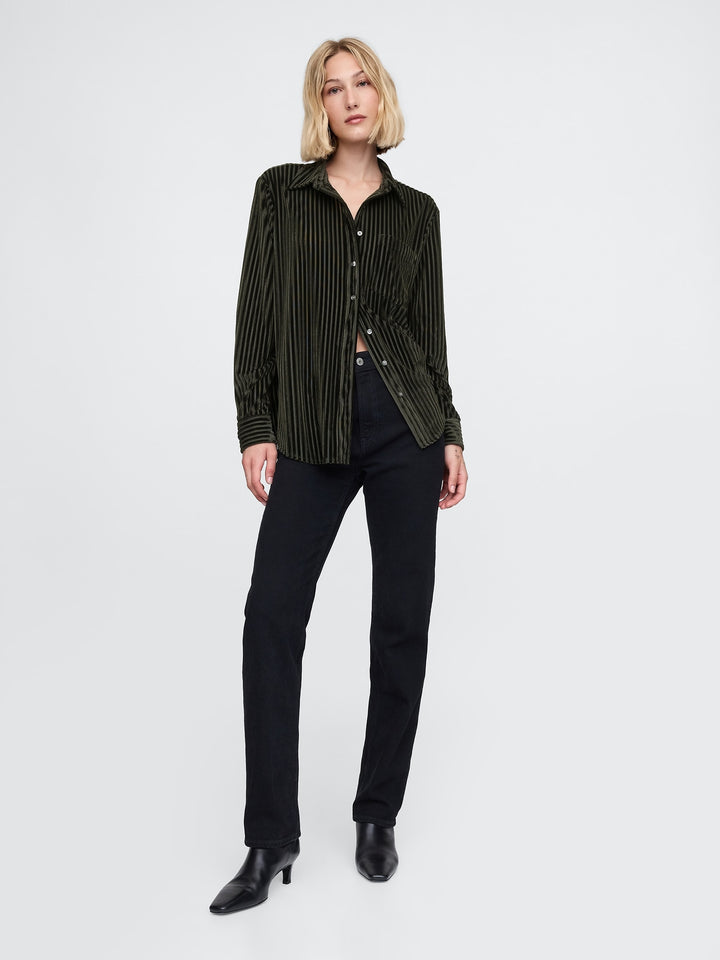 Gap Velvet Relaxed Shirt