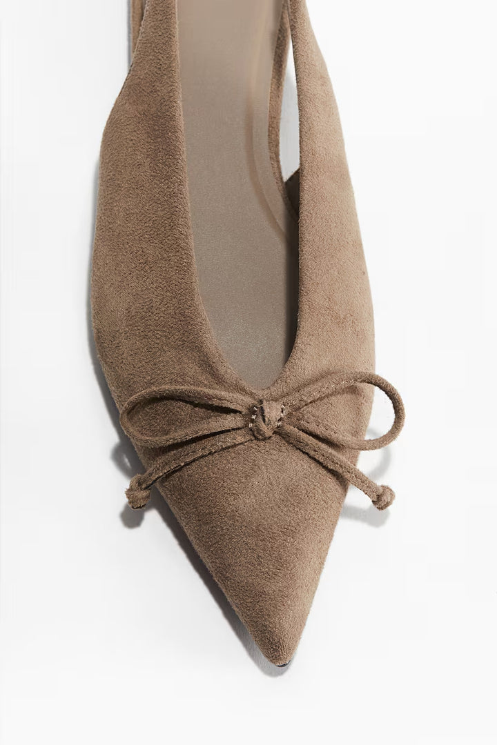 H&M Bow-Decorated Slingbacks