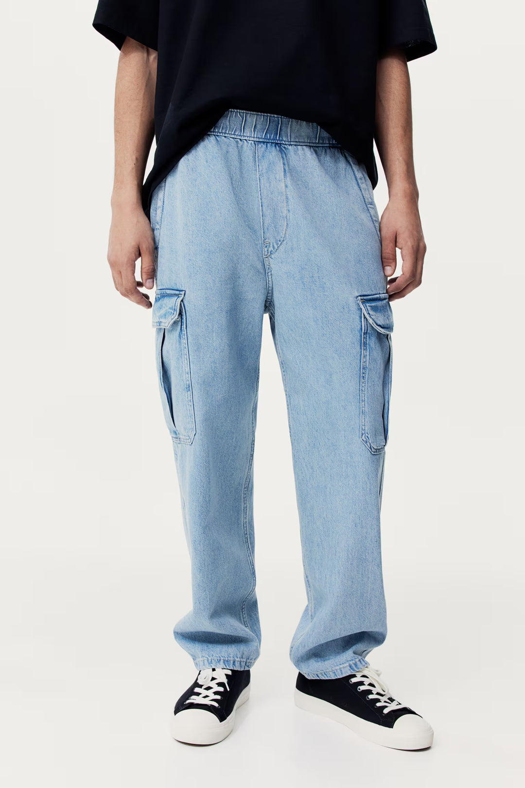 H&M Loose Cargo Denim Joggers