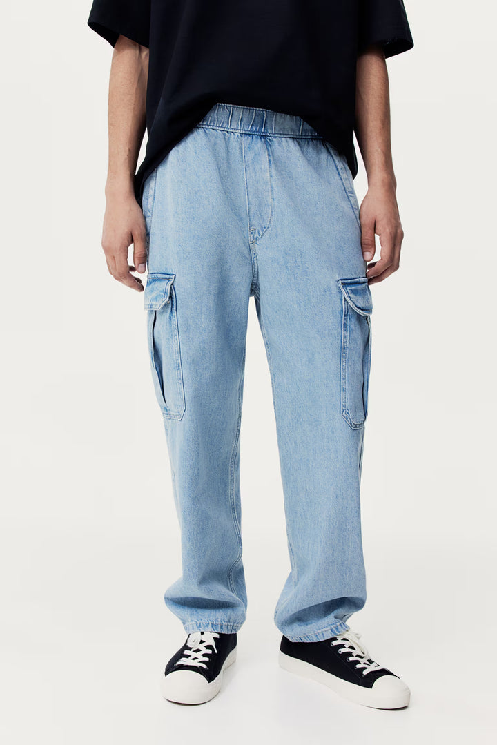 H&M Loose Cargo Denim Joggers