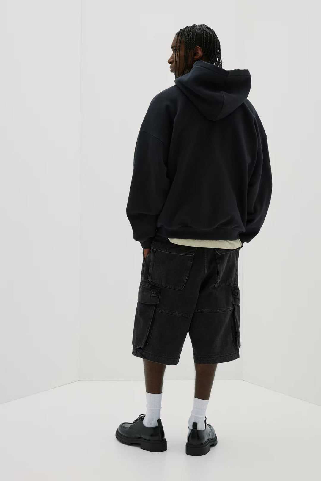 H&M Loose Denim Cargo Shorts