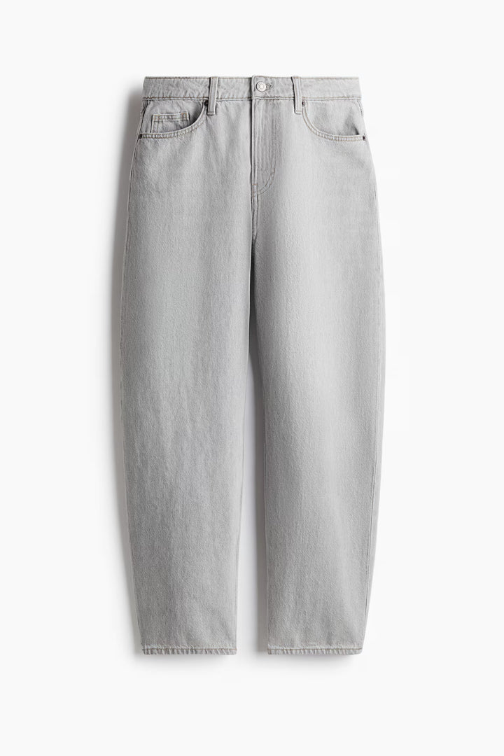 H&M High Rise Barrel Leg Jeans