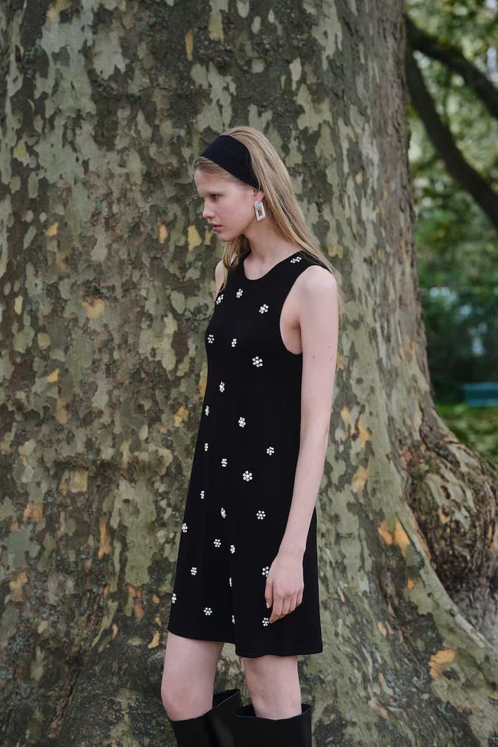 H&M Embellished Fine-Knit Dress