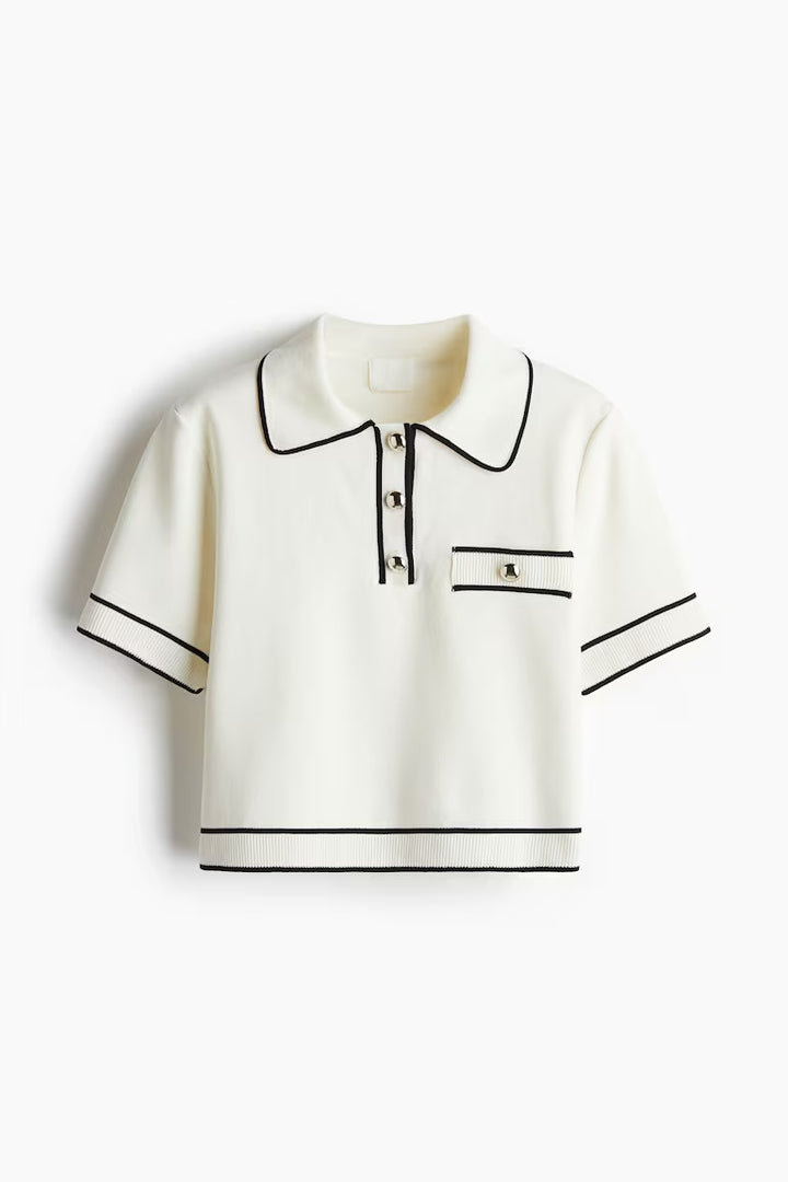 H&M Knit Top with Collar