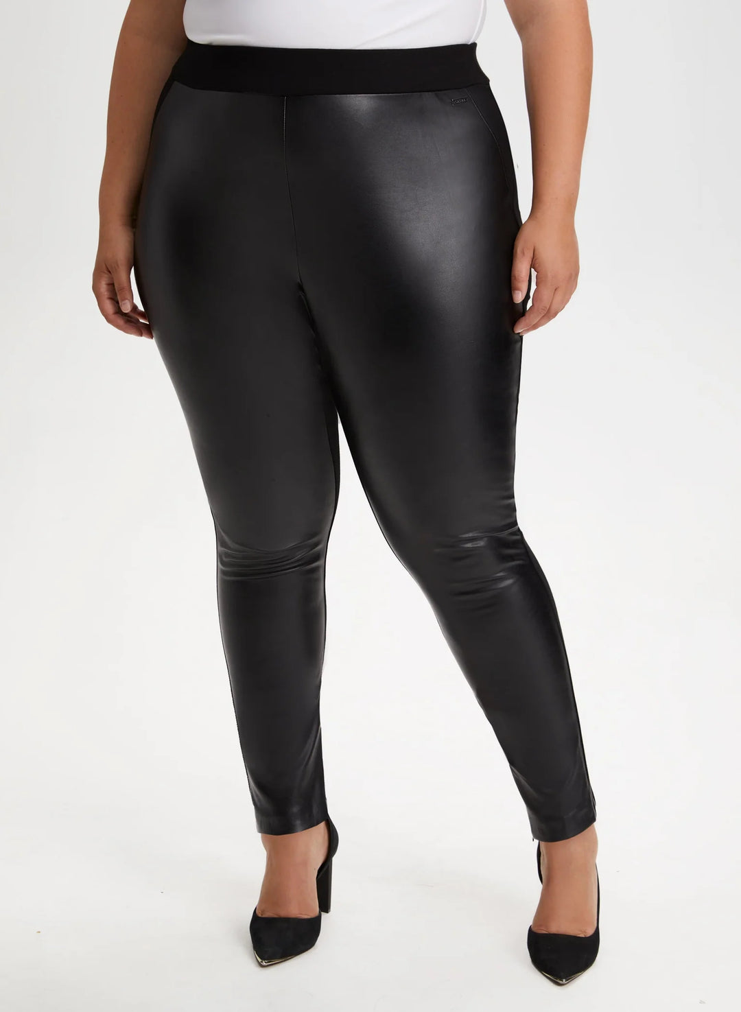 LAURA Vegan Leather Front Leggings
