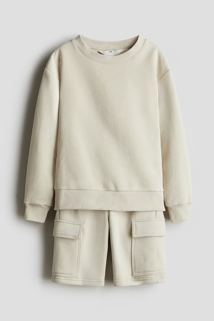 H&M 2-Piece Sweatshirt and Shorts Set