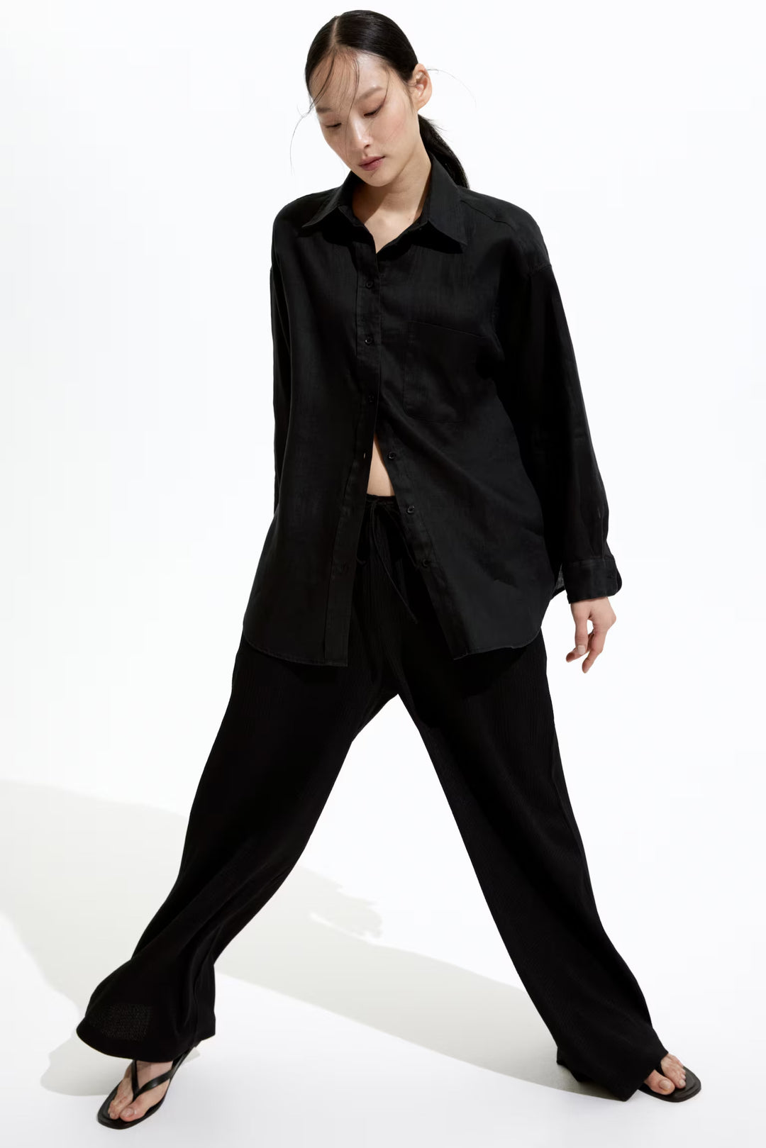 H&M Wide-cut Pull-on Pants