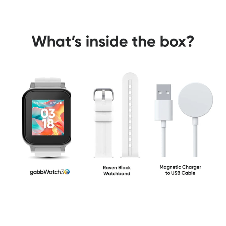 Gabb Watch 3e Kids Smartwatch - GPS Tracker, Talk & Text, SOS, No Internet, $30 Activation (Silver)