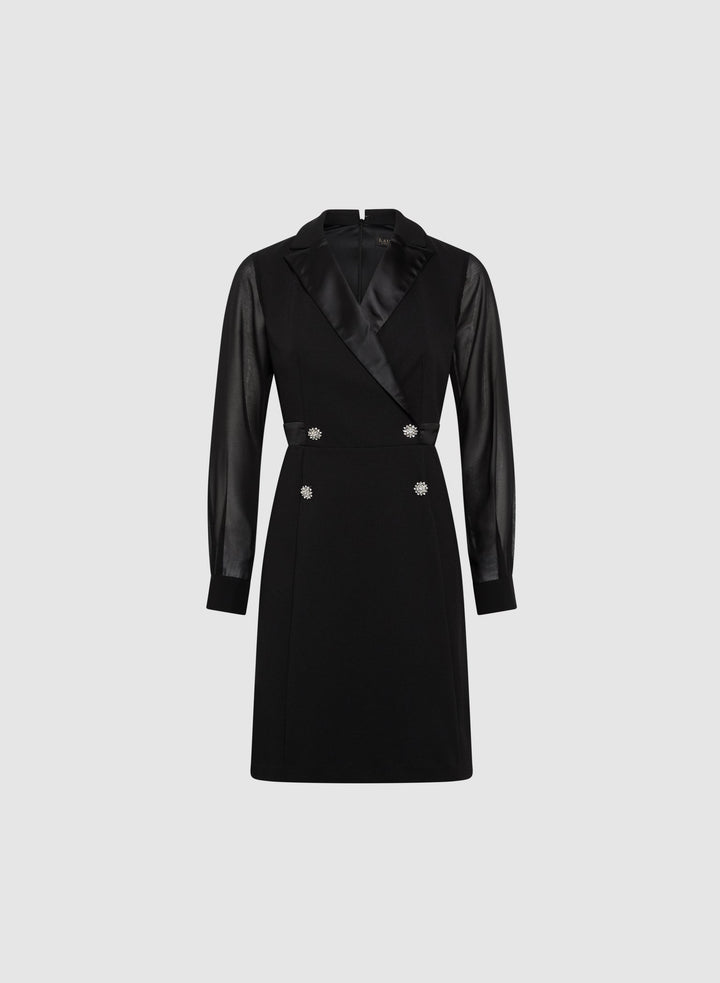 LAURA Crepe Tuxedo Blazer Dress