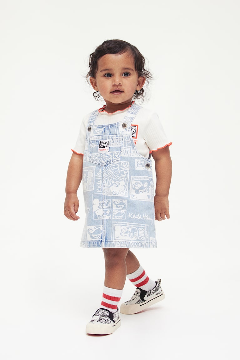 H&M Patterned Overall Dress