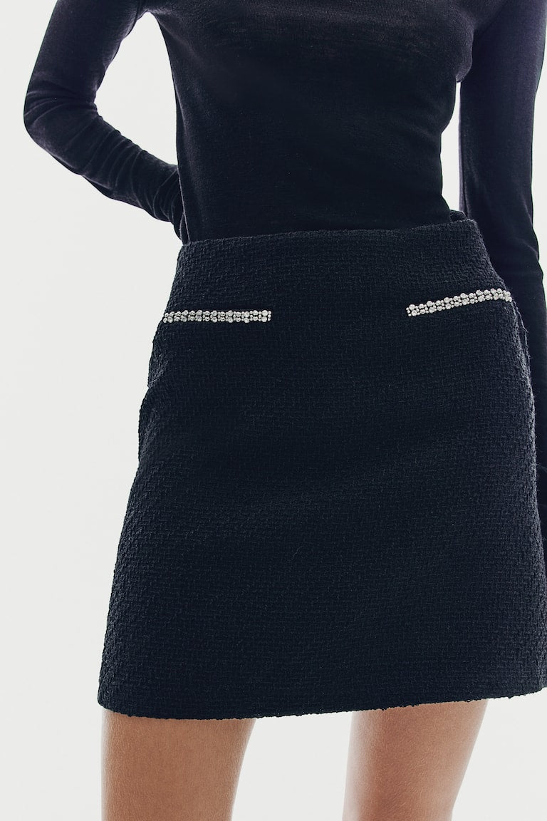 H&M Bouclé Mini Skirt