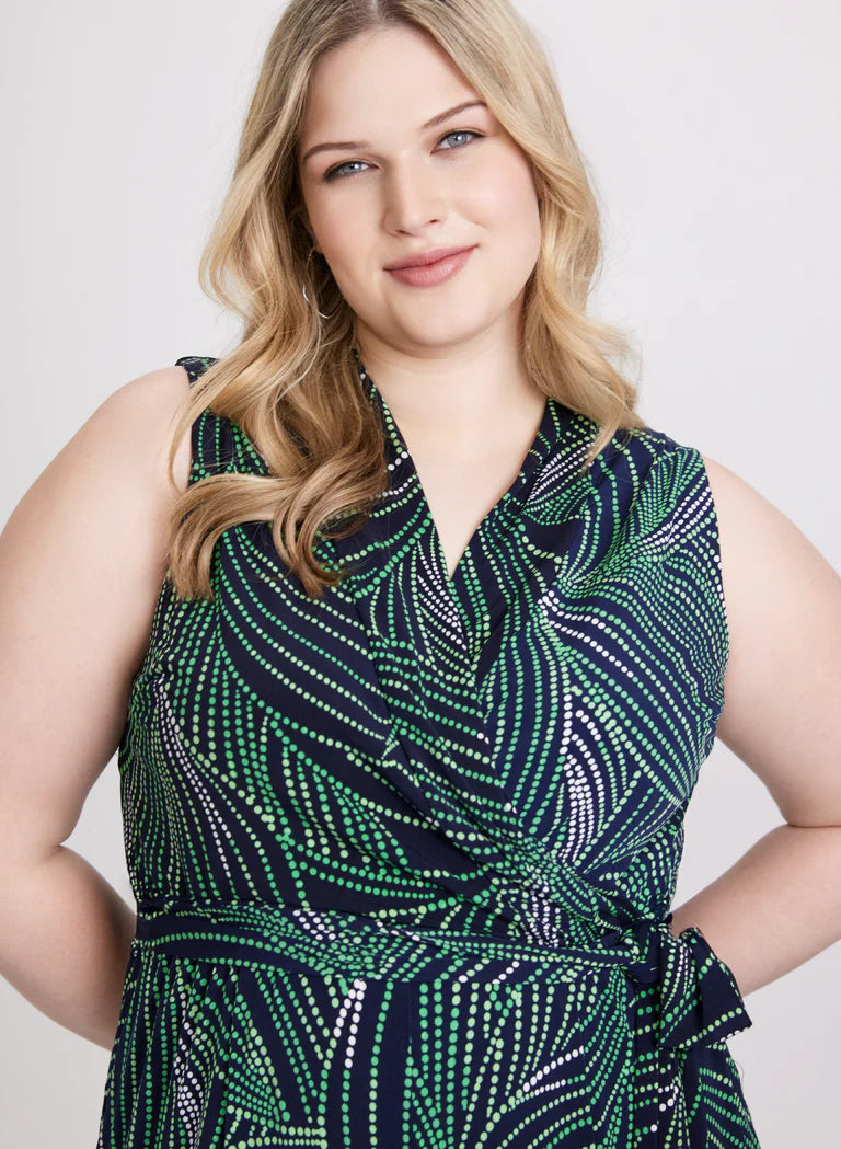 LAURA Abstract Leaf Print Jumpsuit