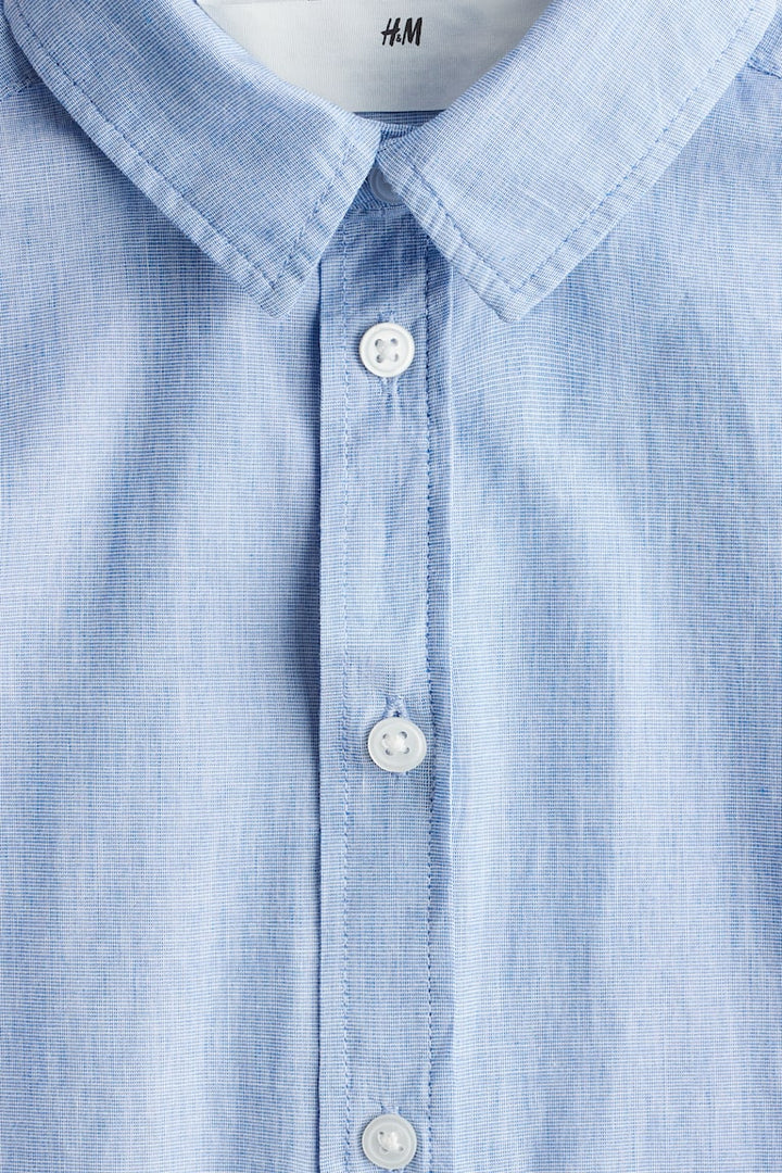 H&M Short-sleeved Cotton Shirt