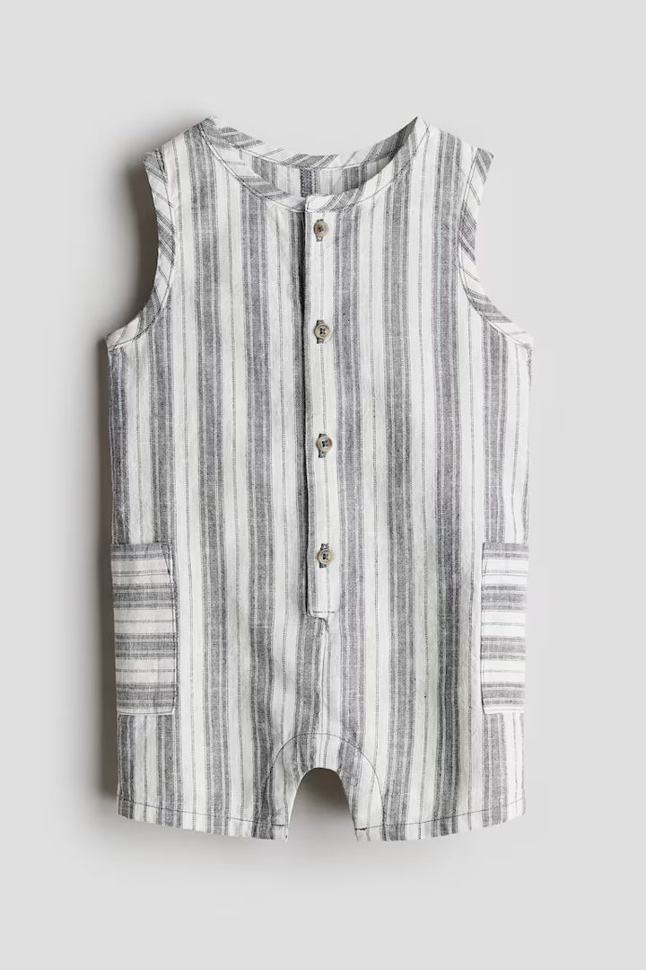 H&M Sleeveless Linen Romper Suit