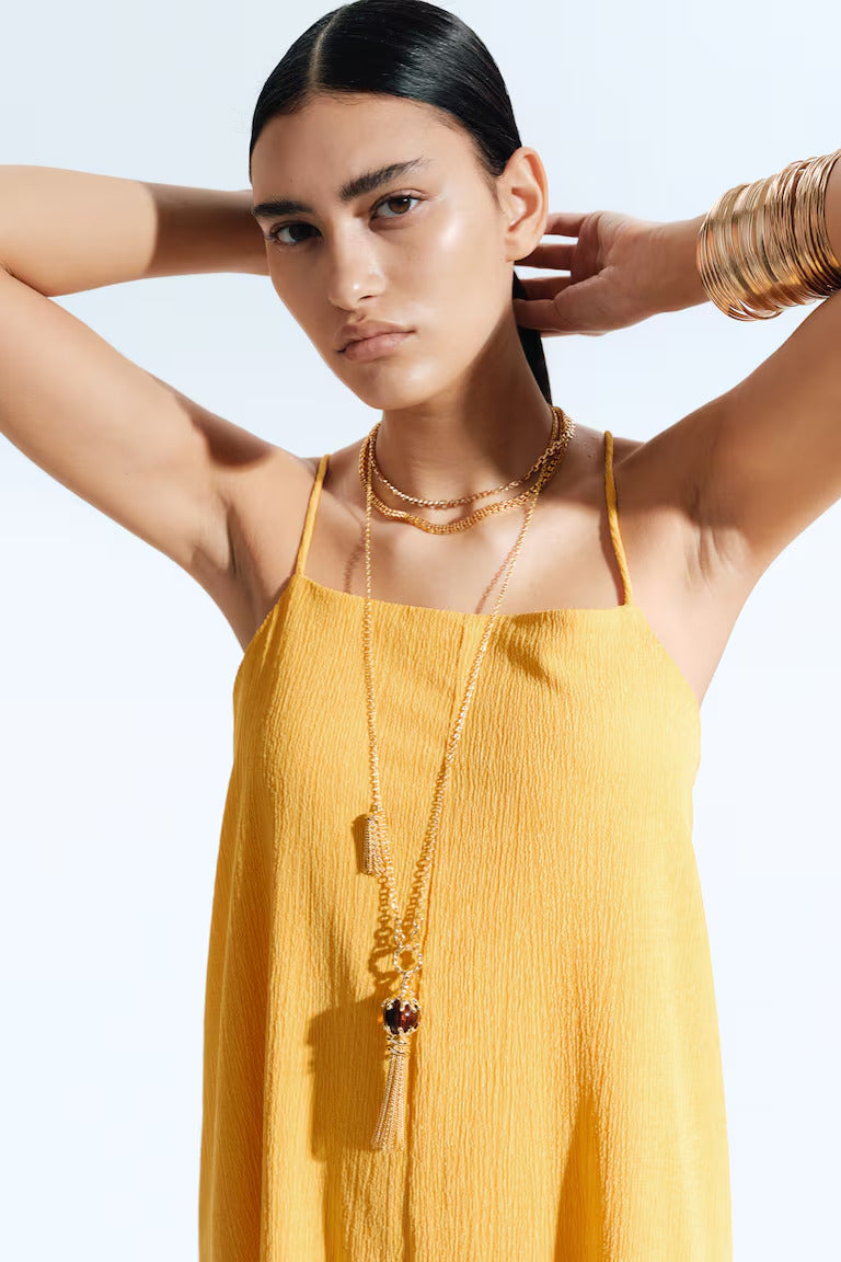 H&M Crinkled Slip Dress