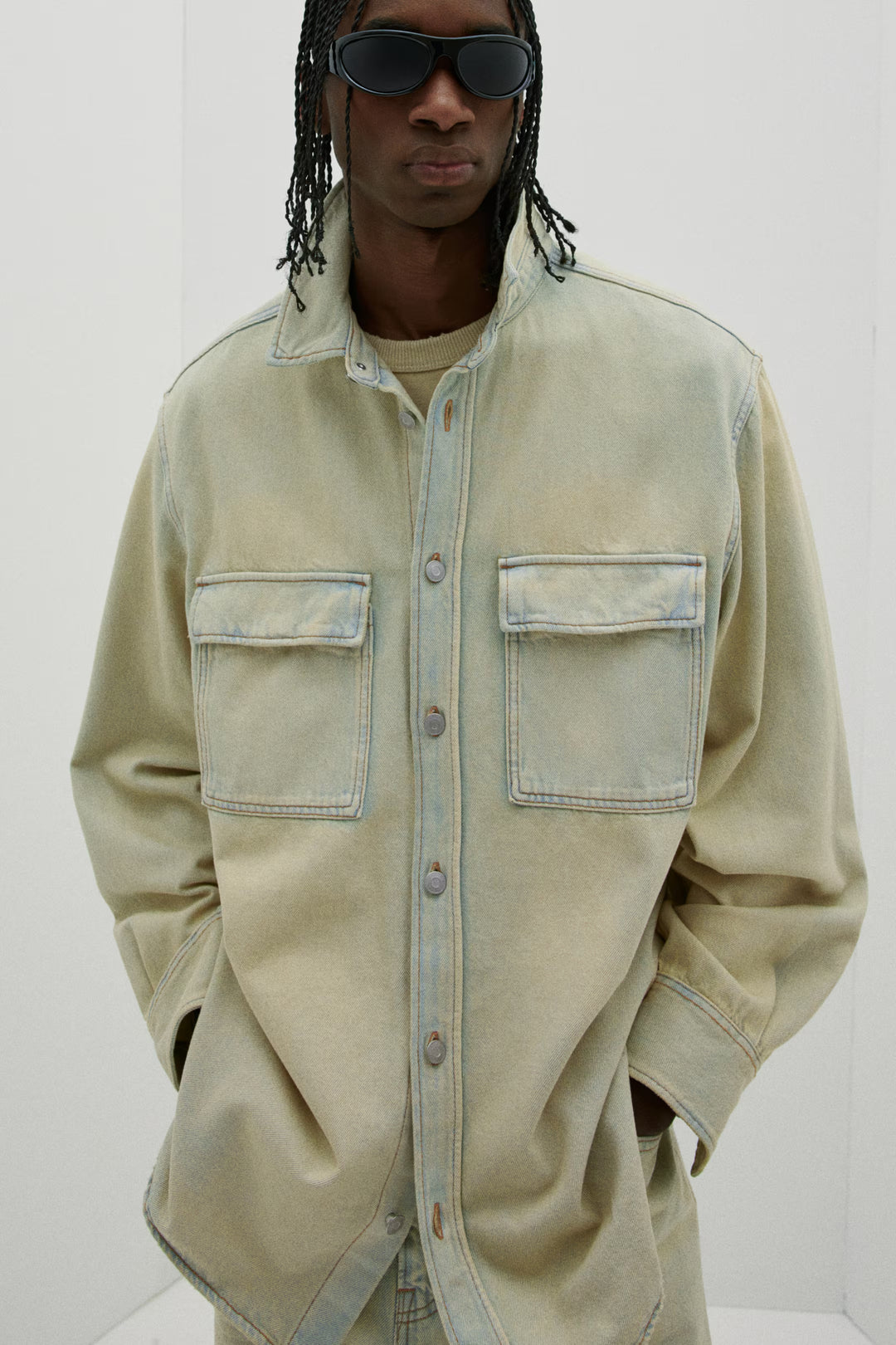 H&M Oversized Fit Denim Shirt