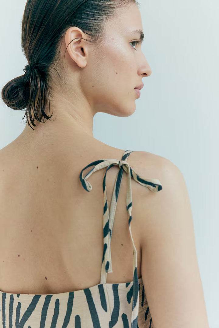 H&M Dress with Tie Shoulder Straps