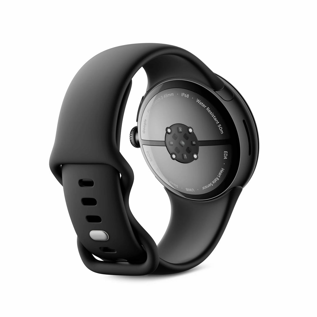 Google Pixel Watch 3 (45mm) - Android Smartwatch with Heart Rate Tracking, Advanced Running From Fitbit, Fitness Insights, 24-Hour Battery - Matte Black Aluminum Case - Obsidian Band - LTE
