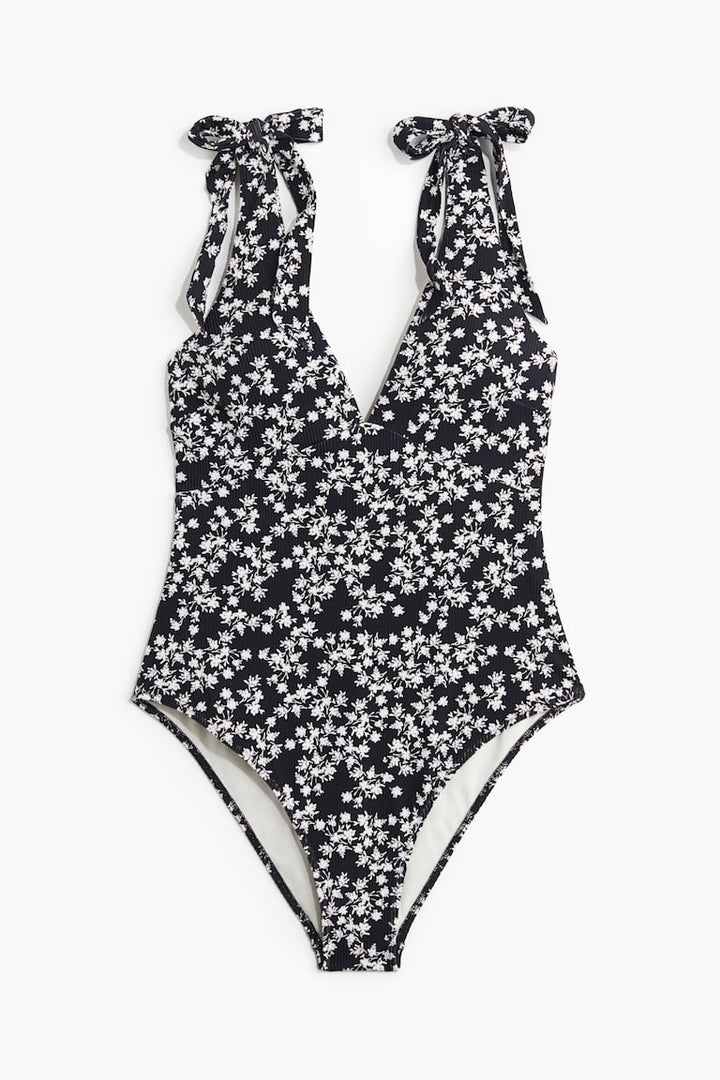 H&M Padded-Cup High-Leg Swimsuit