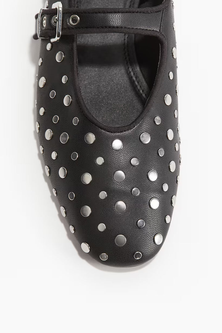 H&M Studded Mary Jane Ballet Flats