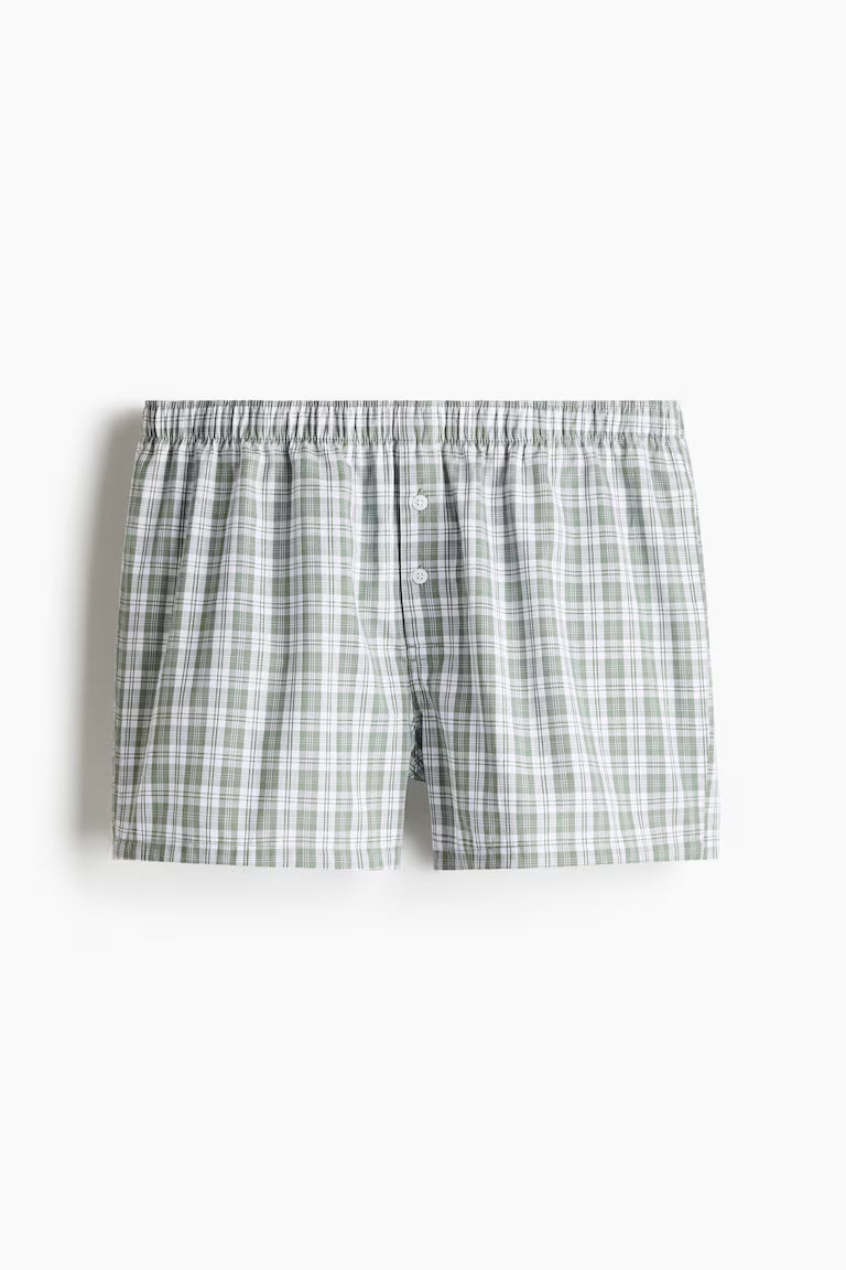H&M 3-pack Woven Cotton Boxer Shorts
