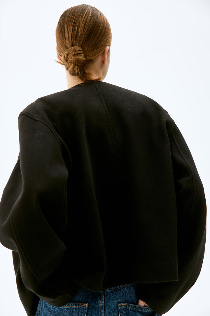 H&M Felted Jacket with Shawl Collar