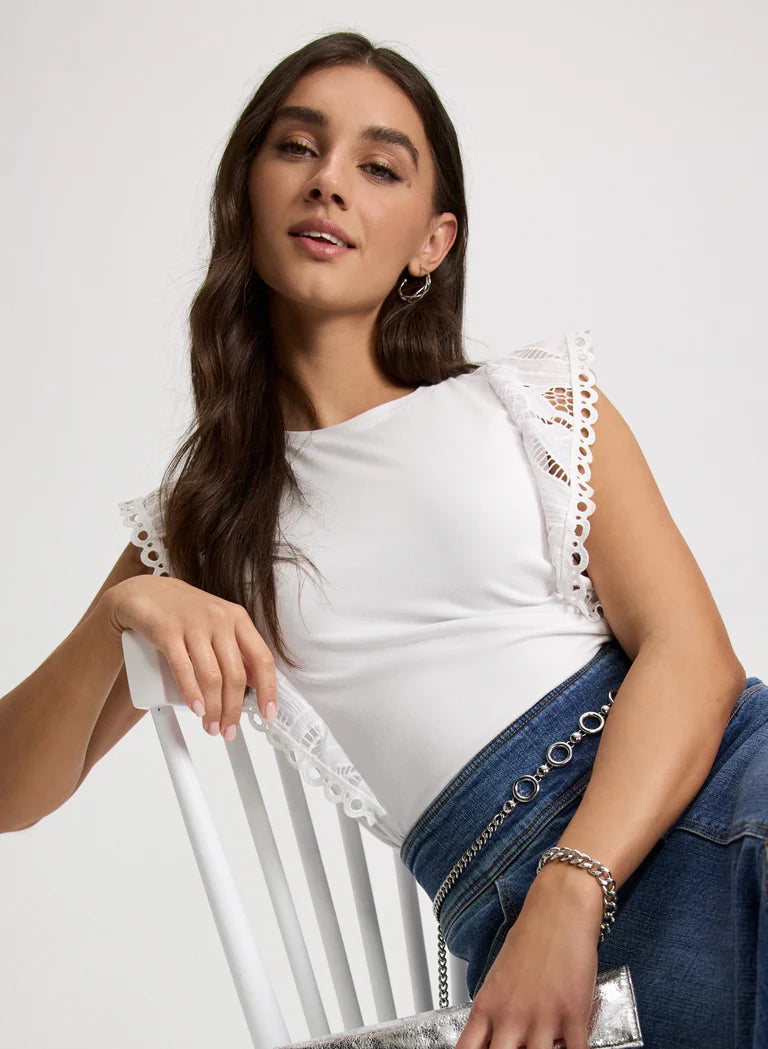 LAURA Crochet Cap Sleeve Top
