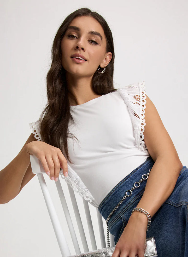 LAURA Crochet Cap Sleeve Top