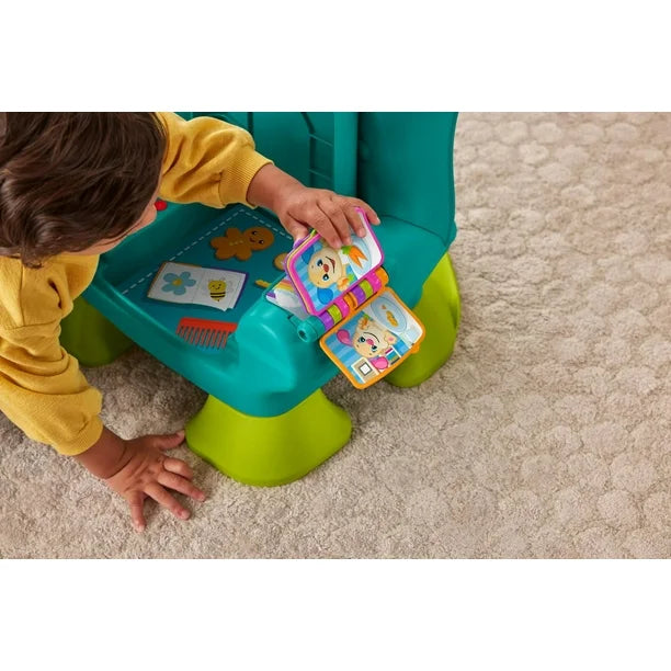 Fisher-Price Laugh & Learn Smart Stages Chair Teal Electronic Learning Toy for Toddlers, Multilanguage Version, Ages 1+