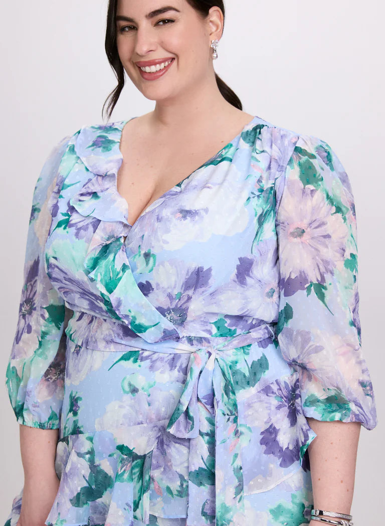 LAURA Tiered Floral Dress