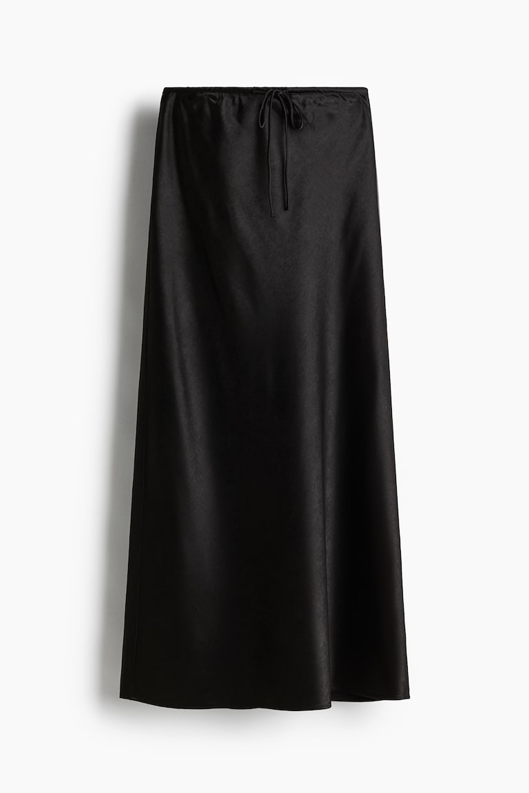 H&M Satin Skirt with Drawstring
