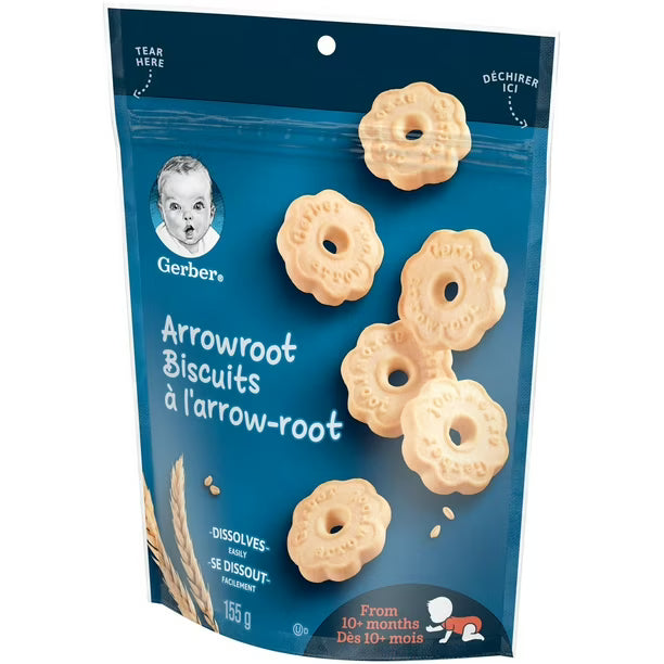 GERBER® Arrowroot Biscuits, Baby Snacks 155 g, 155 GR