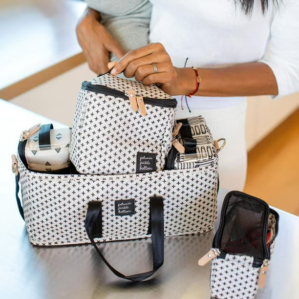 Petunia Pickle Bottom - Inter-Mix System Deluxe Kit - Nursery Organizer - 3 in 1 - Universal Stroller Organizer - Diaper Bag Organizer, Baby, Infant, Toddler, Unisex, Machine Washable