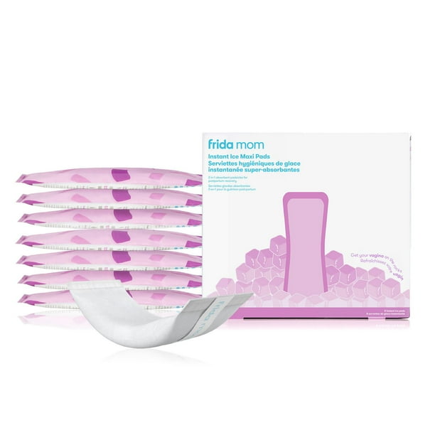 Frida Mom - 2-in-1 Absorbent Postpartum Perineal Ice Maxi Pads - Instant Cold Therapy Packs and Absorbent Maternity Pad in One Ready-to-use Padsicle for After Birth - Newborn Baby Hospital Bag Essential - Baby Shower Gift