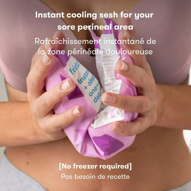 Frida Mom - 2-in-1 Absorbent Postpartum Perineal Ice Maxi Pads - Instant Cold Therapy Packs and Absorbent Maternity Pad in One Ready-to-use Padsicle for After Birth - Newborn Baby Hospital Bag Essential - Baby Shower Gift