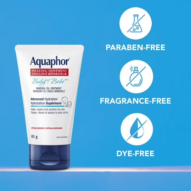 Aquaphor Baby Healing Ointment for Baby Sensitive Skin, Diaper Rash Relief, 85g
