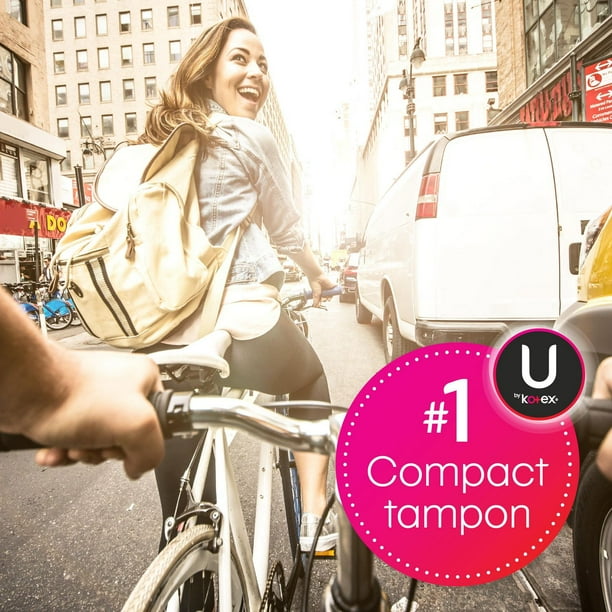 U by Kotex Click Compact, Tampons, Multipack, Regular/Super Absorbency, Unscented, 45 Count