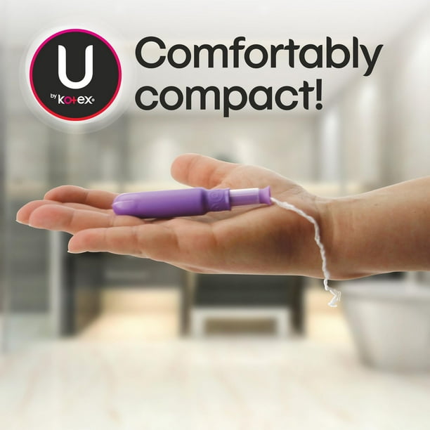 U by Kotex Click Compact, Tampons, Multipack, Regular/Super Absorbency, Unscented, 45 Count