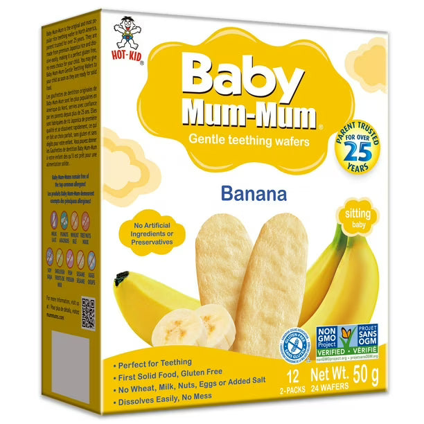 Baby Mum-Mum Banana Rice Rusks, 24 Rusks, 50 g