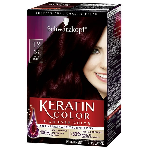 Schwarzkopf Keratin Color Permanent Hair Color Cream, 1 Pack/60 ml