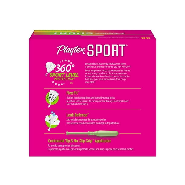 Playtex Sport Unscented Athletic Tampons Regular, 36 Tampons