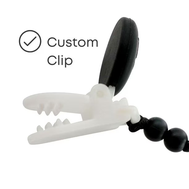 Tiny Teethers Silicone Cookie Teether and Clip, Black and White Cookie Teether